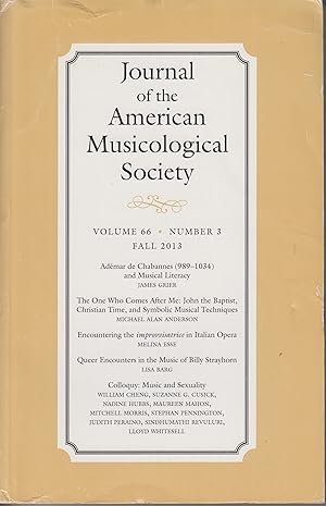 Bild des Verkufers fr Journal of the American Musicological Society zum Verkauf von Robinson Street Books, IOBA