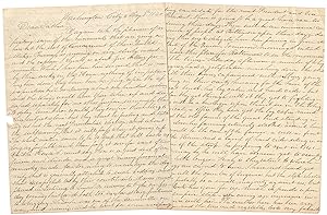 Bild des Verkufers fr Autograph Letter Signed from Member of Congress Henry Bennett, to his Father with mention and details of a Parade of "Negro Whigs" zum Verkauf von Between the Covers-Rare Books, Inc. ABAA