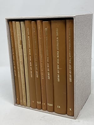 Bild des Verkufers fr IRISH WRITINGS FROM THE AGE OF SWIFT (10 VOLUMES, COMPLETE, IN SLIPCASE); COMPLETE SET OF 10 + 2 ADVERTISEMENTS AND 1 ORDER FORM) zum Verkauf von Aardvark Rare Books, ABAA