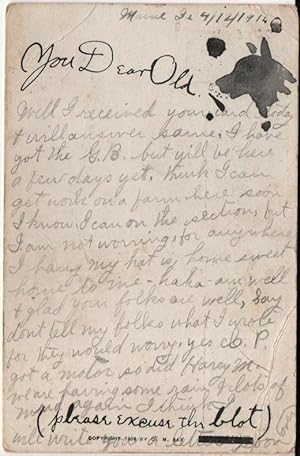 Seller image for ink blot postcard: You Dear Old [dog] for sale by Mobyville