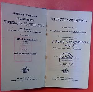 Immagine del venditore per Verbrennungsmaschinen in sechs Sprachen: Deutsch, Englisch, Franzsisch, Russisch, Italienisch, Spanisch, Band 4: Verbrennungsmaschinen venduto da biblion2