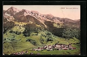 Seller image for Ansichtskarte Melchtal, Ortsansicht mit Blick auf Bergkette for sale by Bartko-Reher