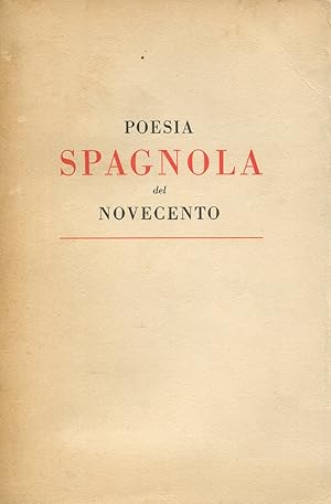 Bild des Verkufers fr Poesia spagnola del Novecento zum Verkauf von Studio Bibliografico Marini