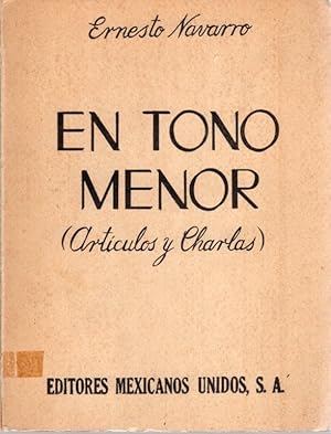 Seller image for En tono menor (Artculos y charlas) . for sale by Librera Astarloa