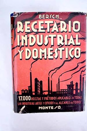 Imagen del vendedor de Recetario industrial y domstico a la venta por Alcan Libros