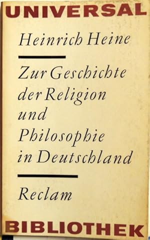 Image du vendeur pour Zur Geschichte der Religion und Philosophie in Deutschland; mis en vente par Peter-Sodann-Bibliothek eG