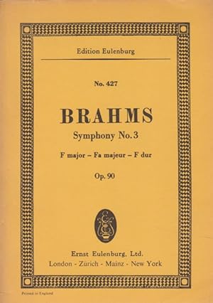 Imagen del vendedor de Symphony, No.3 - F major - Fa majeur - F dur / Op. 90. Partitur. a la venta por Fundus-Online GbR Borkert Schwarz Zerfa