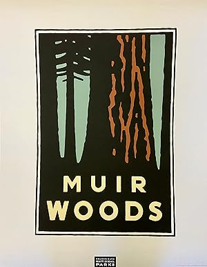 MICHAEL SCHWAB: MUIR WOODS - 1995, 56 x 72 cm ORIGINAL SILKSCREEN