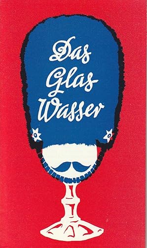 Bild des Verkufers fr Programmheft Helmut Kutner DAS GLAS WASSER Premiere 27. September 1986 Spielzeit 1986 / 87 Heft 2 zum Verkauf von Programmhefte24 Schauspiel und Musiktheater der letzten 150 Jahre