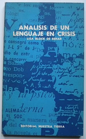 Imagen del vendedor de Anlisis de un lenguaje en crisis a la venta por Libreria Ninon