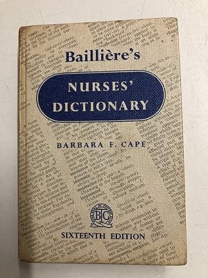 Immagine del venditore per Bailliere's Nurses Dictionary venduto da B and A books