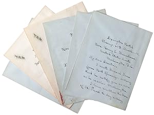 GROUP OF FIVE AUTOGRAPH LETTERS SIGNED, AND ONE TYPED LETTER SIGNED, FROM ANTOINETTE VAN HOESEN W...
