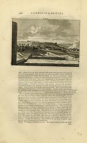 Antique Print-Topography-View of the city of Laer in Iran-De Bruyn-Pool-1711
