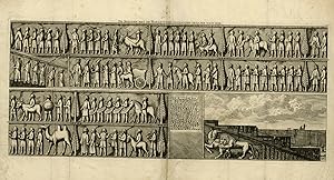 Antique Print-Archeology-View of the large relief in Persepolis-De Bruyn-1711