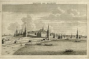 Antique Print-Topography-View of the Kremlin in Moscow-Russia-De Bruyn-1711