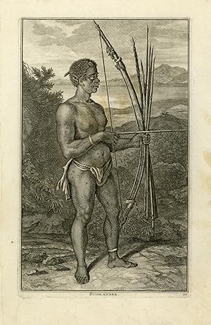 Antique Print-Australia-Depiction of an aboriginal-Zuidlander-De Bruyn-1711