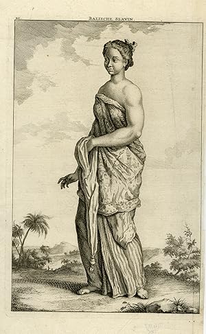 Antique Print-Genre-Depiction of a Balinese slave girl-Bali-De Bruyn-1711