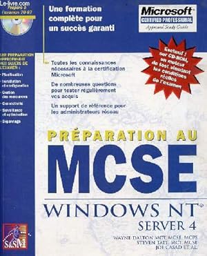 Image du vendeur pour Prparation au MCSE Windows NT Server 4 - cd-rom absent. mis en vente par Le-Livre