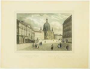 Imagen del vendedor de Die Gemldegallerie und Frauenkirche in Dresden. - a la venta por Antiquariat Tautenhahn