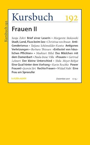 Immagine del venditore per Kursbuch 192: Frauen II venduto da Versandbuchhandlung Kisch & Co.