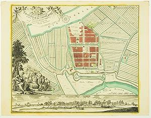 Ichnographia Friedericopoleos inclyti Slesvicensium Emporii. - Prospect von Friedrichstadt. -