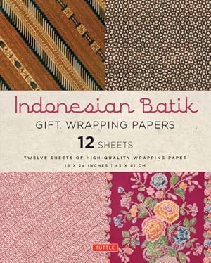 Bild des Verkufers fr Indonesian Batik Gift Wrapping Papers - 12 Sheets : 18 X 24 Inch (45 X 61 CM) Wrapping Paper zum Verkauf von Smartbuy