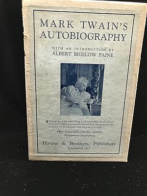Mark Twain's Autobiography; With an Introduction by Albert Bgelow Paine - 2 Volumes in Slipcase