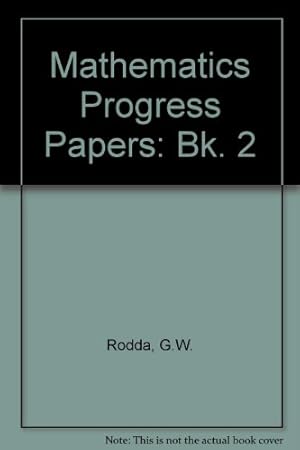 Seller image for Mathematics Progress Papers: Bk. 2 for sale by WeBuyBooks