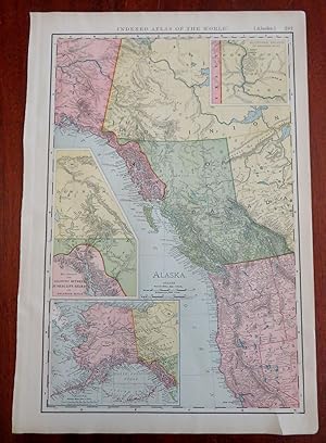 Seller image for Alaska British Columbia Vancouver Washington Oregon 1902 Rand McNally large map for sale by RareMapsandBooks