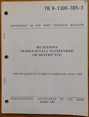 Munitions Permanently Suspended or Restricted - Technical Bulletin TB 9-1300-385-2