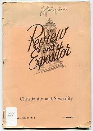 Bild des Verkufers fr Review and Expositor - Christianity and Sexuality. Vol. LXVIII, No. 2, Spring 1971 zum Verkauf von Between the Covers-Rare Books, Inc. ABAA