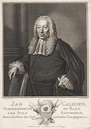 Seller image for Jan Calkoen, Burgermeester en Raad." - Jan Calkoen (c.1694-1768) Amsterdam burgemeester Brgermeister mayor Holland Nederland Portrait for sale by Antiquariat Steffen Vlkel GmbH