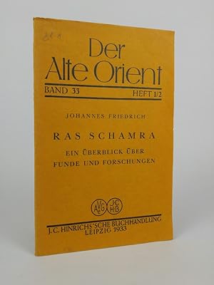 Bild des Verkufers fr Ras Schamra Ein berblick ber Funde und Forschungen zum Verkauf von ANTIQUARIAT Franke BRUDDENBOOKS