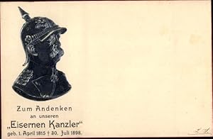 Präge Ansichtskarte / Postkarte Otto von Bismarck, Herzog zu Lauenburg, Bundeskanzler, Andenken a...