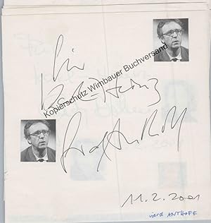 Bild des Verkufers fr Original Autogramm Gerd Anthoff /// Autogramm Autograph signiert signed signee zum Verkauf von Antiquariat im Kaiserviertel | Wimbauer Buchversand