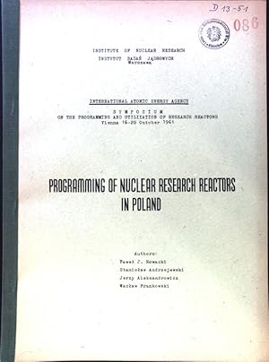 Seller image for Programming of Nuclear research reactors in Poland; for sale by books4less (Versandantiquariat Petra Gros GmbH & Co. KG)