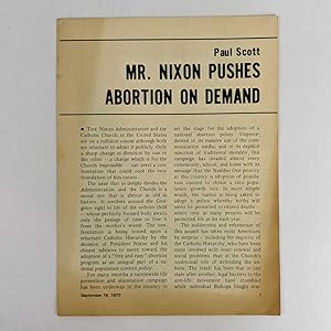 Mr Nixon Pushes Abortion on Demand