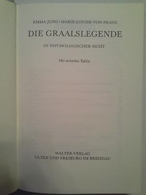 Seller image for Die Graalslegende in psychologischer Sicht. Emma Jung ; Marie-Louise von Franz for sale by Herr Klaus Dieter Boettcher