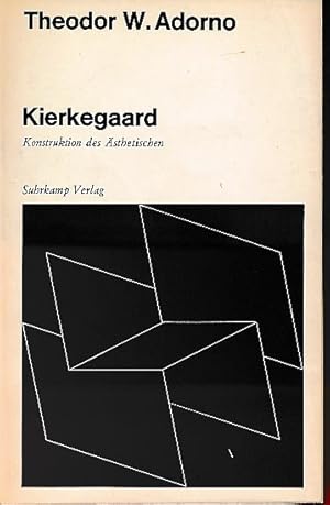 Image du vendeur pour ( ohne die Beilage ) Kierkegaard. Konstruktion des sthetischen. Umschlagentwurf von Willy Fleckhaus. Die graphische Konstruktion von Josef Albers ist seinem im Benteli-Verlag, Bern, erschienenen Werk "Trotz der Geraden" entnommen. mis en vente par Fundus-Online GbR Borkert Schwarz Zerfa