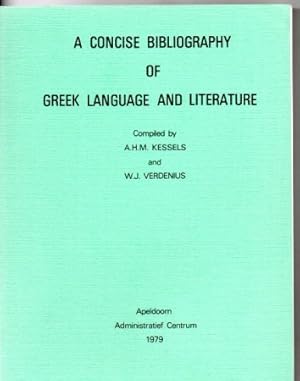 Immagine del venditore per A Concise Bibliography of Greek Language and Literature venduto da Otia antiquariaat