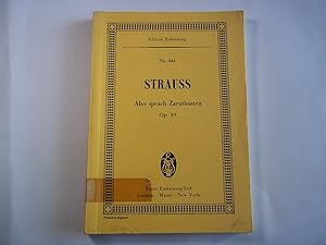 Imagen del vendedor de Symphonic Poem. Also sprach Zarathustra frei nach Friedrich Nietzsche.op 30. a la venta por Carmarthenshire Rare Books