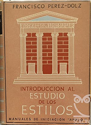 Seller image for Introduccin al estudios de los estilos for sale by Libros Tobal