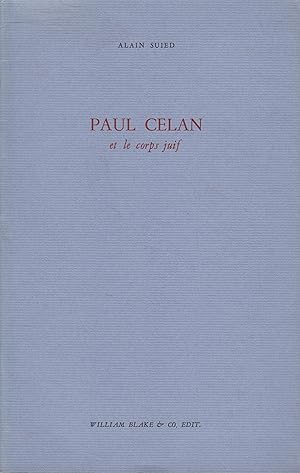 Bild des Verkufers fr Paul Celan et le corps juif zum Verkauf von PRISCA