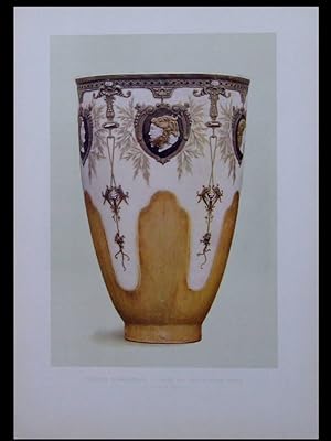 TAXILE DOAT, VASE EN PORCELAINE, AMAZONES - PLANCHE 1906 -