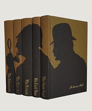 Seller image for Sherlock Holmes Complete Stories [5 volume boxed set]. The Adventures of Sherlock Holmes [with] The Memoirs of Sherlock Holmes, The Return of Sherlock Holmes, His Last Bow [and] The Case-Book of Sherlock Holmes. for sale by Keel Row Bookshop Ltd - ABA, ILAB & PBFA