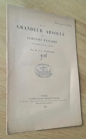 De la grandeur absolue des cuirassés d escadre