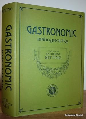 Bild des Verkufers fr Gastronomic bibliography. (Nachdruck der Ausgabe San Francisco 1939). zum Verkauf von Antiquariat Christian Strobel (VDA/ILAB)