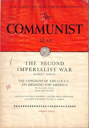 Seller image for The Communist, May 1939, Vol. XVIII, No. 5 for sale by Kenneth Mallory Bookseller ABAA