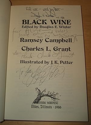 Bild des Verkufers fr Black Wine zum Verkauf von biblioboy