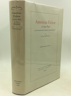 Bild des Verkufers fr AMERICAN FICTION 1774-1850: A Contribution Toward a Bibliography zum Verkauf von Kubik Fine Books Ltd., ABAA